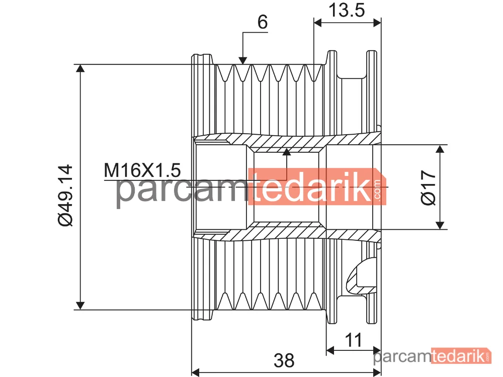 VALEO 588125 | Alternatör Kasnağı — Mini, Mini Countryman, Mini Clubman